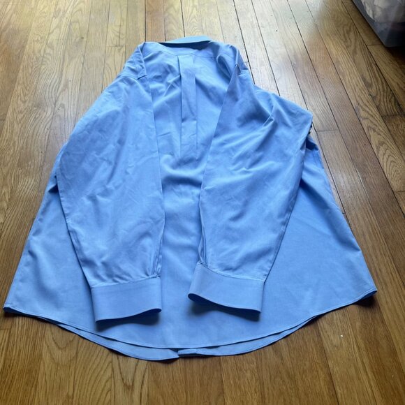 Brooks Brothers Size 17 34 Blue Regent Non Iron Supima Cotton Button Up Shirt - Picture 12 of 12